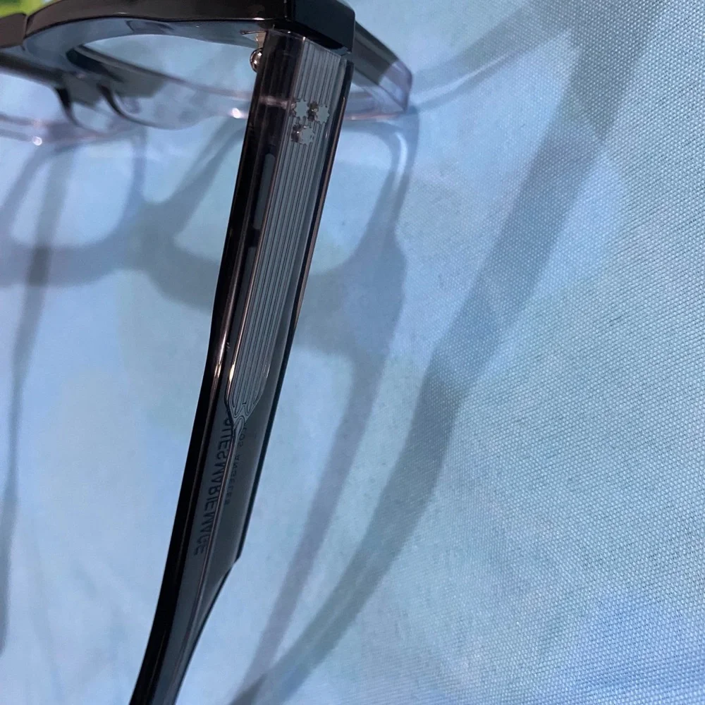 Jacques Marie Mage Two-Tone Clear to Black Square Glasses
